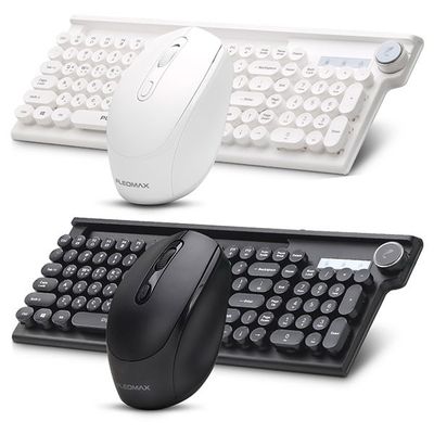 PLEOMAX 블루투스 무선키보드 마우스 세트 레트로