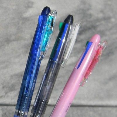 [ZEBRA] 슬림한 바디의 0.7mm 4색 다색볼펜-일본 제브라 클립온 슬림 4C B4A5