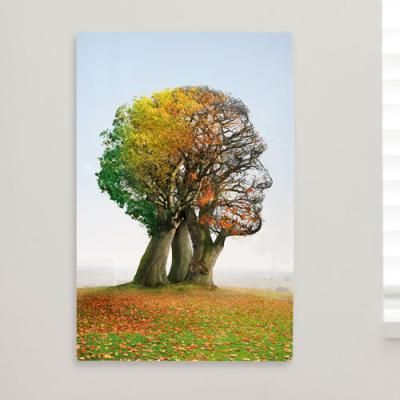 pi405-폼아크릴액자38CmX58Cm_사계절사람나무