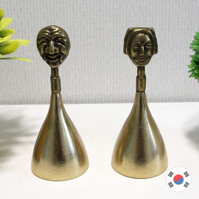 남녀세트 전통탈 황동주물 식탁종 알림종 HTB-221
