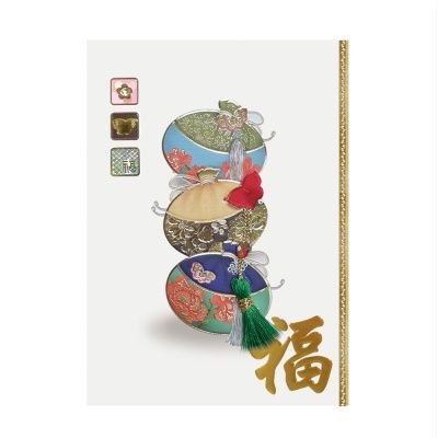 색동주머니 전통 연하장 카드 FT213-6