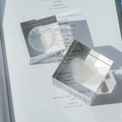감성 투명 아크릴 크리스탈 큐브 촬영소품 오브제 3종