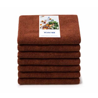 쓱싹 카페행주 소 초극세사 30x30 브라운 7개