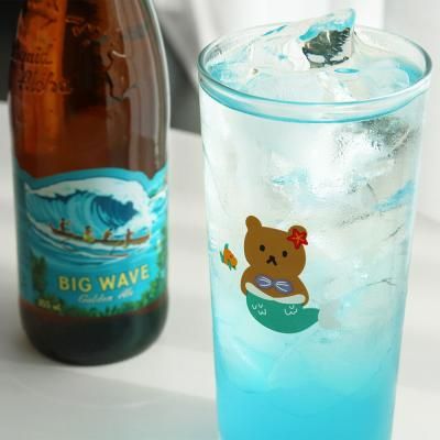 LAZYTHING mermaid kid bear long glass 435ml