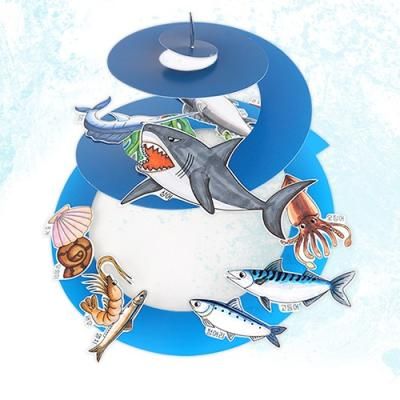 (미술샘) 바닷속 먹이사슬 모빌 여름 만들기