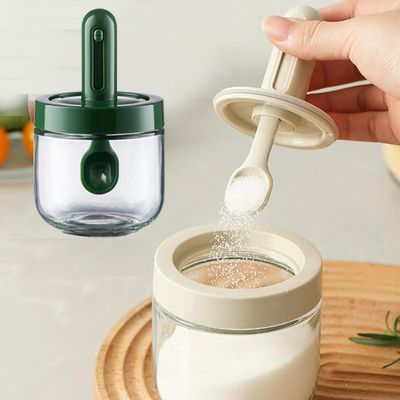 스푼 양념통 보관통 케이스 위생적인 소금통 설탕통