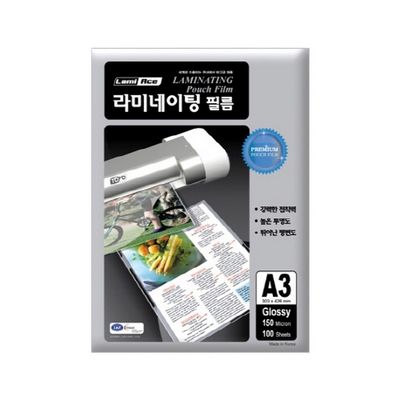 라미에이스 코팅지 A3 150mic 100매입 국내산