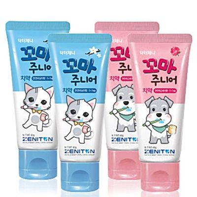 제니튼 닥터제니 꼬마 어린이치약 저불소치약 4개묶음