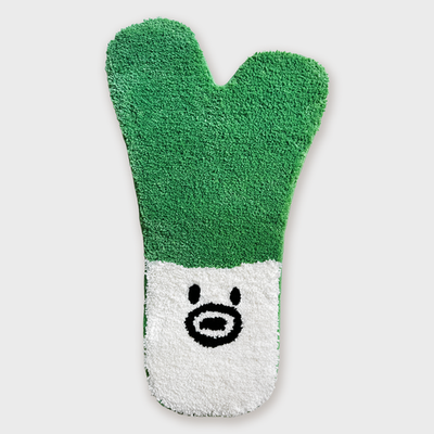 Mustache Green Onion Rug 웅이 대파 러그