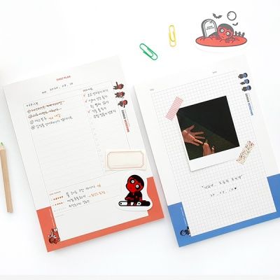 제이로그 넉넉한 A5 노트패드-좀비탐정(100매) 2 TYPE