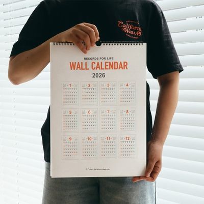 오첵 2026년 15개월 벽걸이 달력 레트로