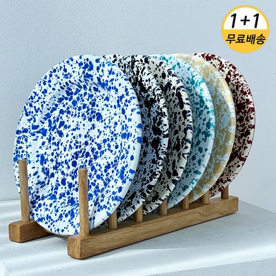 크로우캐년 마블 법랑 캠핑그릇 D99 플랫플레이트 1+1