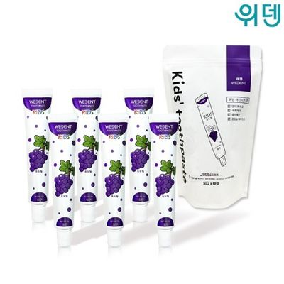 위덴 포도맛 어린이 치약 50g(만 8세이하) x 6P 