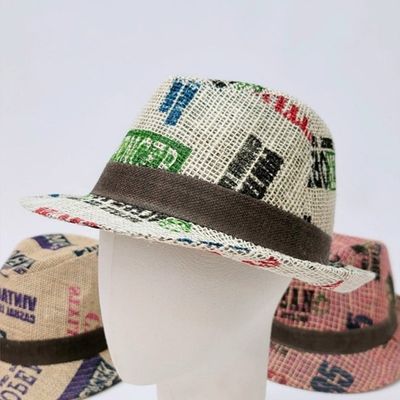 [애슬릿]그물 체크 나염 남성 여성 페도라 중절모 봄