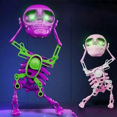 춤추는 댄싱 해골 인형 led 뮤직 태엽 피규어 장난감