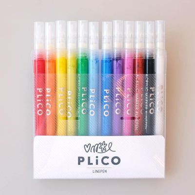 플리코 얇은 아크릴펜 마카펜 마카 펜 라인펜 세트