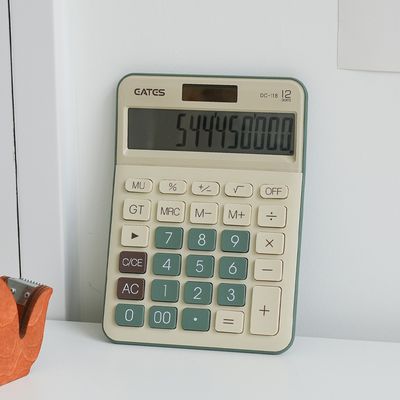 레트로 그린 예쁜 사무용 회계 기계식