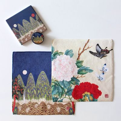 일월오봉도 핸드 타올 마스킹테이프 한국 전통 선물