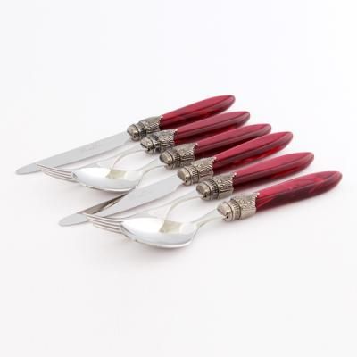 [리바도시]라울라 주석 디저트 2인조 6p 셋트(레드)