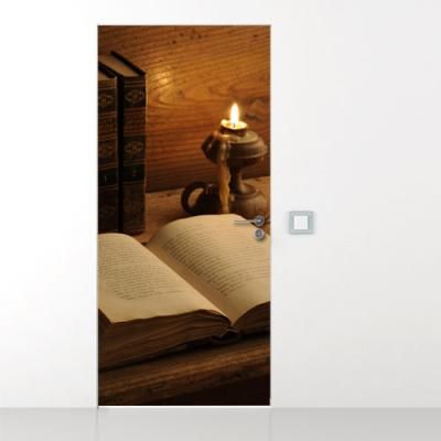gb217-엔티크독서_현관문시트지