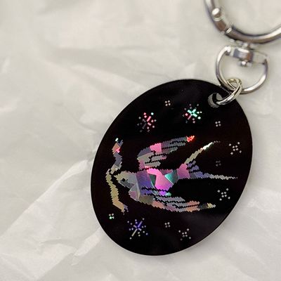 픽셀 글로우 키링-제비