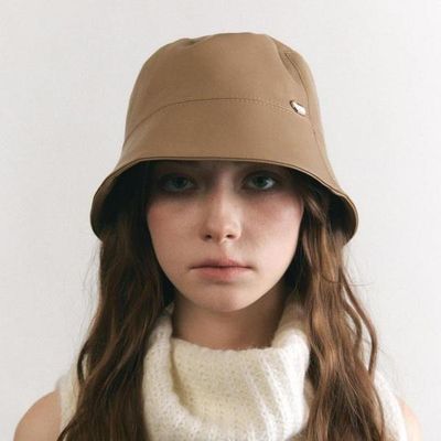 어클렛 와이드 브림 가죽 버켓 벙거지 햇 H015 CAMEL