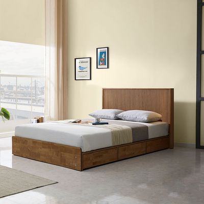 보루네오 템바 원목수납침대 SS (독립스프링) DB4048