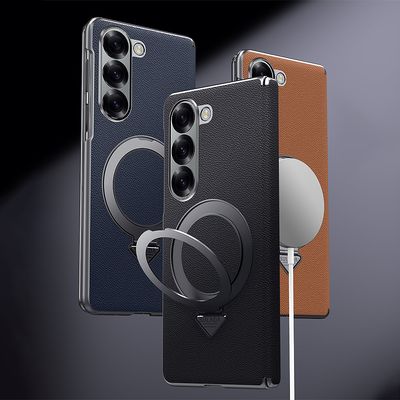 갤럭시Z폴드 7 6 5 힌지보호 가죽 맥세이프 링 케이스