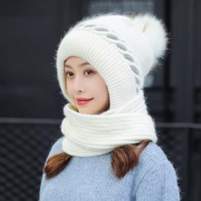 꽈배기 니트 겨울 비니 모자 목도리 세트 방한