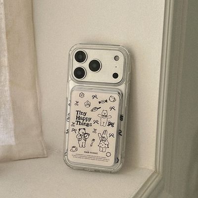 tiny happy things 디자인 [맥세이프 투명 카드지갑]
