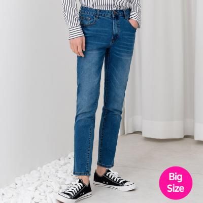 SIN 800-33 남자빅사이즈스판슬림일자블루청바지