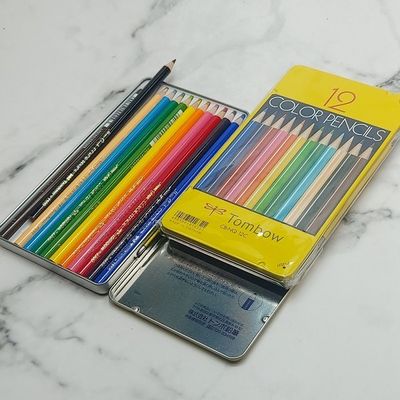 TOMBOW 톰보 스테디셀러 색연필 12색세트 메탈케이스