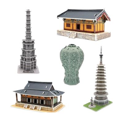 3D입체퍼즐 한국사 고려문화유산 5종 모형 만들기