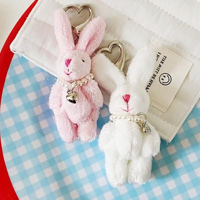 미니 토끼인형 인형 진주목걸이(WF89F0E)