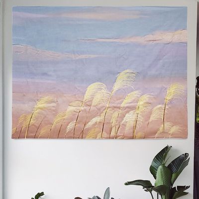 대형 패브릭 포스터 유화 갈대 L(WFJLWJO)