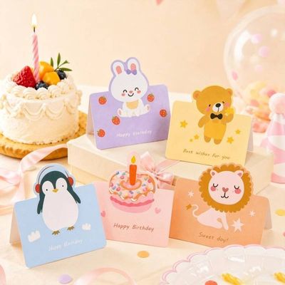 캐릭터 생일 카드 20개입 미니 축하 종이 편지 엽서만들기 메시지(WFPNPKS)