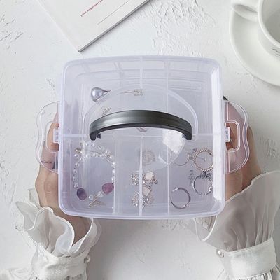 목걸이보석함 쥬얼리진열장 다기능 3층18칸 플라스틱 보석함 주얼리보관함 보관함(WFPBK80)