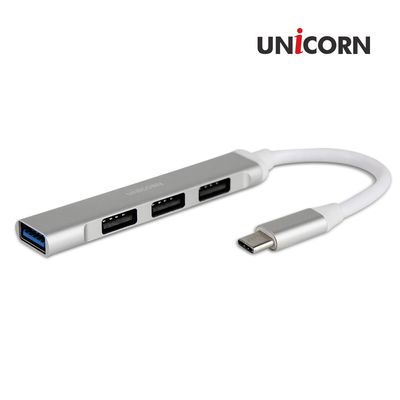 유니콘 MH-400C USB3.1 C타입 4포트 USB허브 무전원 