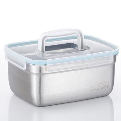 PURE 스테인레스스틸 핸디 밀폐용기 2호 용량 6000ml