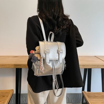 여성 사계절 베이직 백팩 고급 소프트 레더 가방
