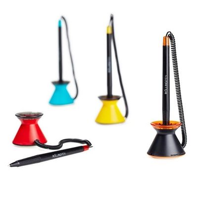 모나미 줄달린 스프링 고정 스탠드볼펜-롤링펜 1자루