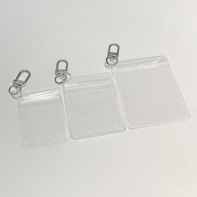 미니 pvc 지퍼백 키링 D고리 타공 열쇠고리 만들기 