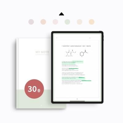 마이노트패드 30종 파스텔 스프링 디지털속지