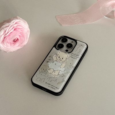 bear picnic time 디자인 [블랙 맥세이프 범퍼케이스]