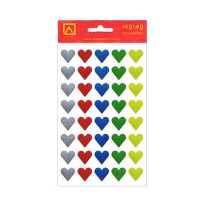 1000 모양견출지 하트 10-313-7 7매 혼합 19X18