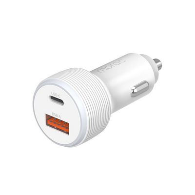 V6 48W PD PPS 2포트 차량용 초고속충전기 화이트