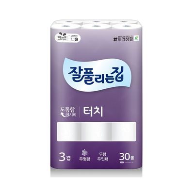 잘풀리는집 두루마리휴지 깨끗한 터치 화장지 30롤(WA0611F)