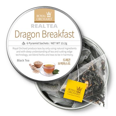 로얄오차드 드래곤 브랙퍼스트 홍차 6티백 실버틴