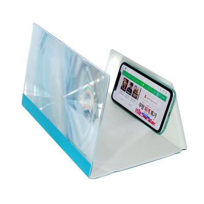 가죽커버 4배 스마트폰 확대스크린 화면돋보기 거치대