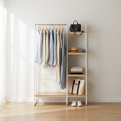드레스룸 수납 선반 의류 행거 철제 스탠드 옷걸이